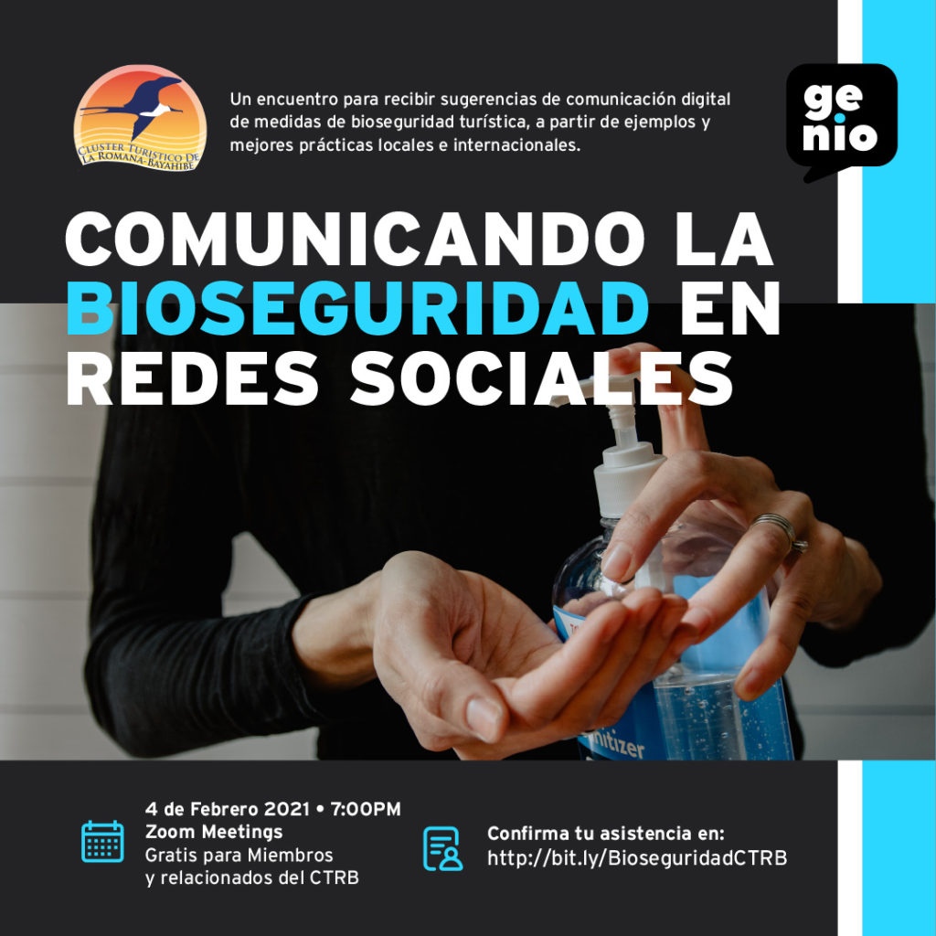 invitacion charla comunicando protocolos de bioseguridad covid turismo